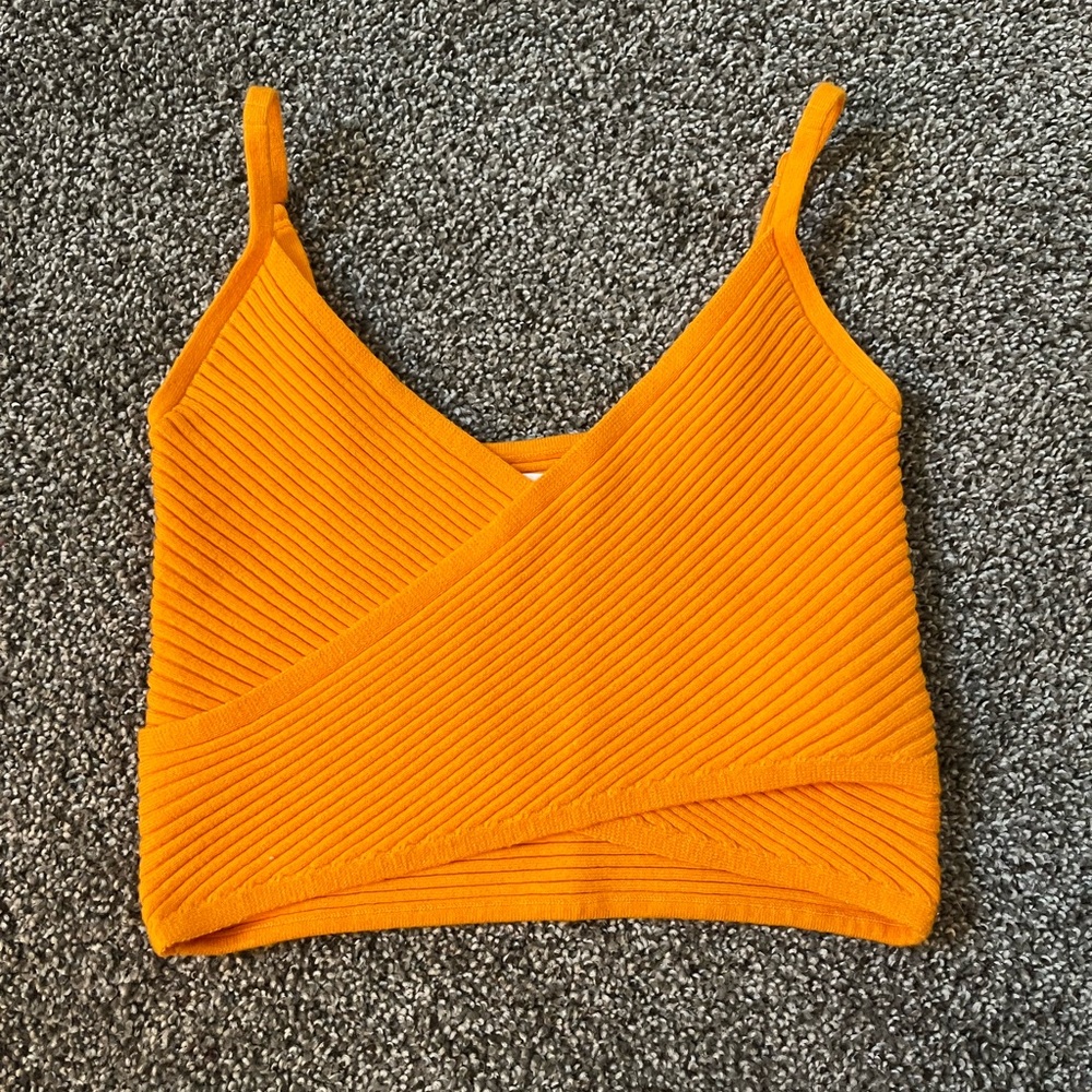 Aerie Orange Crossover Tank Top